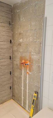 BTK Tegelzetters Venlo - betegelen wanden 40x120 tegel - badkamer te Venlo