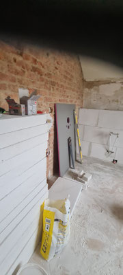 BTK Tegelzetters Venlo - start van ruwbouw / metselwerk - retro badkamer renovatie te Herten