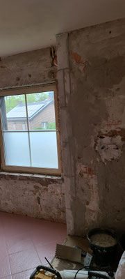 BTK Tegelzetters Venlo - start van ruwbouw / metselwerk - retro badkamer renovatie te Herten