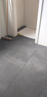 BTK Tegelzetters Venlo - tegelvloer te Maaseik - tegelwerk 120 x 120 cm vloertegels