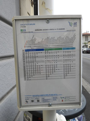 Wichtig! Unser Busfahrplan zur scuola.