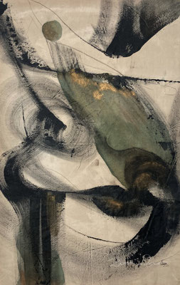 'oil.i.via' 2024. mixed media on linen. 96x103cm