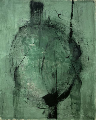 ,receive' 2023. mixed media on linen. 90x110cm