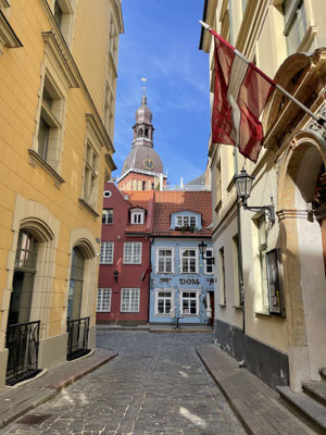 Gasse in der Nähe des Rigaer Doms