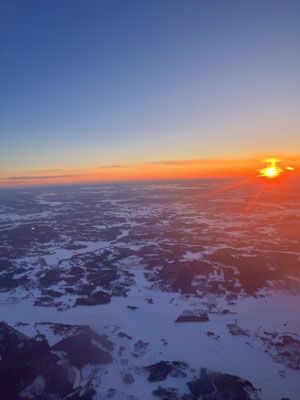 Aussicht aus den Flugzeug.