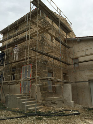 Maison-Ordek, façade, isolation thermique, joints de pierres, Péage Roussillon