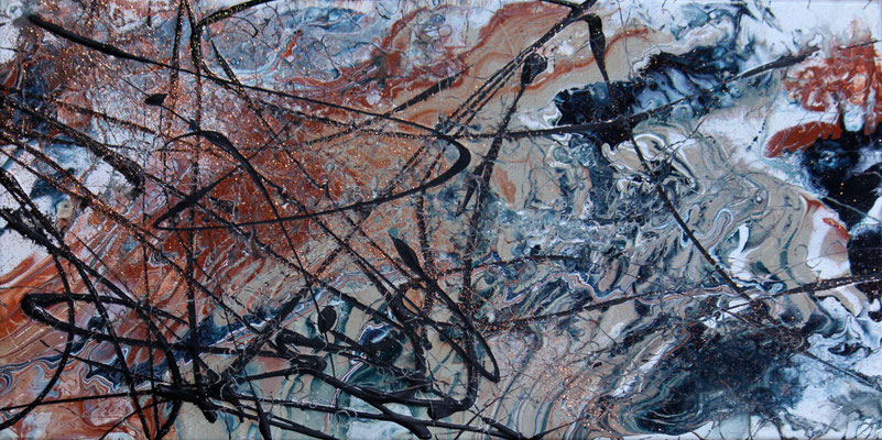 High&Way 50cm x 20cm Mixed Media auf Leinwand