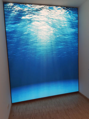 LED Lichtwand box Praxis Motiv Wasser