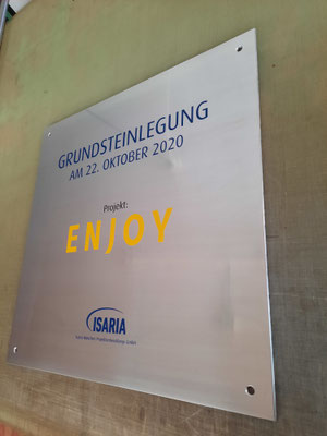 5mm Aluminium Schild gebürstet