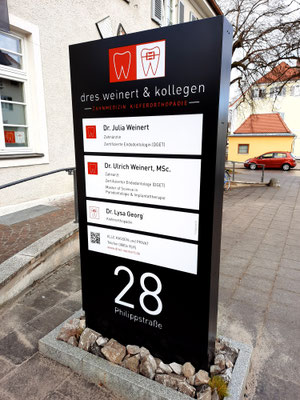 Aluminium LED Pylon ausdekupiert Penzberg