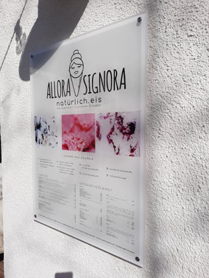 Acryl Schild von Hinten bedruckt Seeshaupt