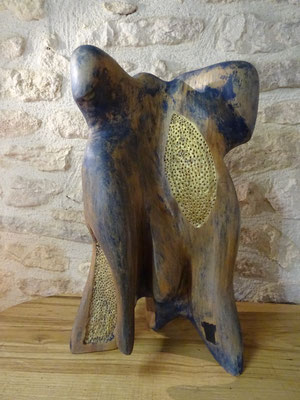 métamorphose 1 en cerisier du périgord sculpture olivier legay