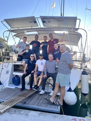 Männer auf Kurs Segeln Coaching: Mannschaft 8