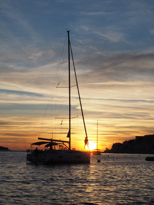 Männer auf Kurs Segeln Coaching: Sunset 2