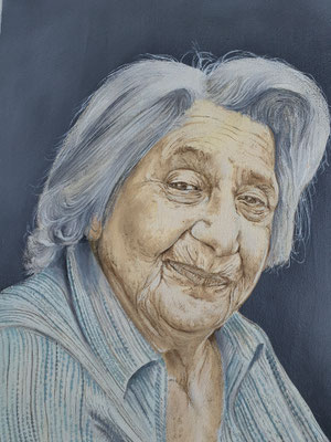 "Frau...mit Vergangenheit" / Öl / 36x37 cm /----CHF 1'200---