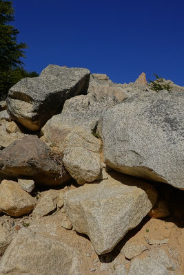 Aufstieg zu den Torres del Paine, steiniger Weg, steil, schwierig, W Trek, Felsen