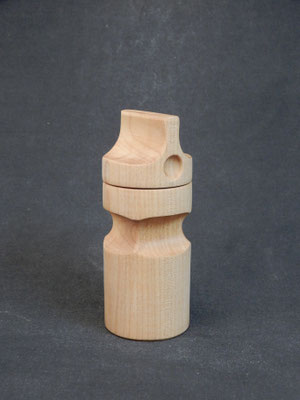 Salz / Stahl, Titan-beschichtet, Ahorn, ca. 5,6 x 14,2 cm, CHF 115.-