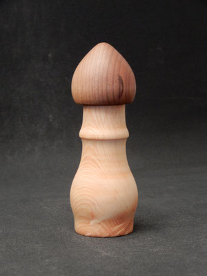 Pfeffer/Stahl,   Schwarznuss / Zirbe,   ca. 6 x 18 cm,   CHF 95.-