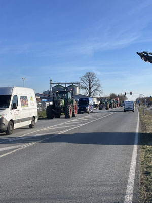 Protestaktion der Landwirte in Nottuln / Kreis Coesfeld