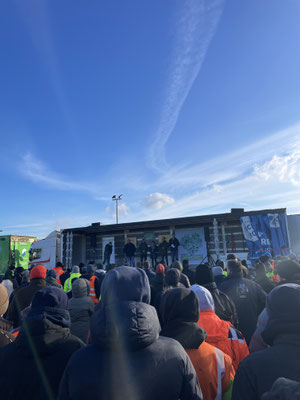 Protestaktion der Landwirte in Nottuln / Kreis Coesfeld