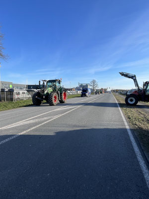 Protestaktion der Landwirte in Nottuln / Kreis Coesfeld