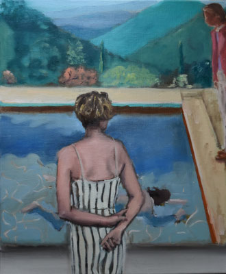 Lisa at the MET, 2019, Öl auf Leinwand, 60cm X 50cm, Privatbesitz