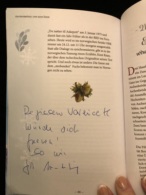 der eine besonders nette Signatur in die Bücher geschrieben hat. Dankeschön!