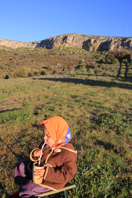 Sarah am Standplatz Puerta de Chiavola 902 m