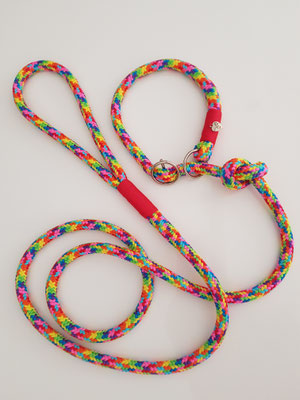 Artikel-Nr.: 5050  /  Retrieverleine für mittel bis grosse Hunde (12mm Seil) (Halsumfang und Kopfumfang sind verstellbar) Preis: 32.-