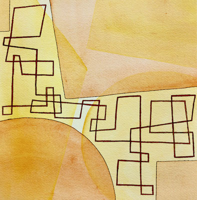 Nr. 74, 09/2023, Aquarell auf Papier, 22,5 cm x 22,0 cm