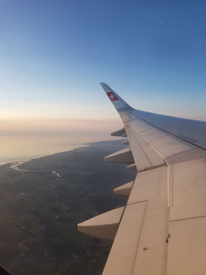 Heimflug zurück nach Zürich