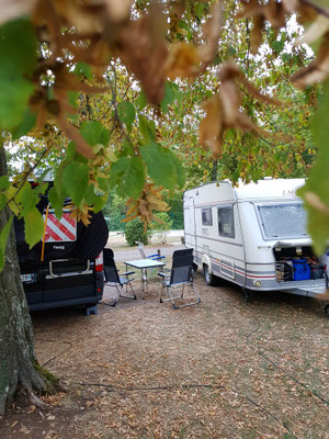 Camp in Nancy aufgebaut