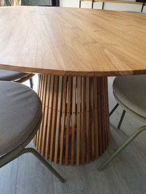 Aménagement de la véranda, détail de la table