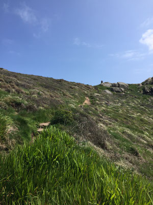 Porthcurno in Richtung Gwennap Head