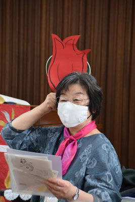 2020年5月31日　ペンテコステ・聖霊降臨日　礼拝の前半、みんなの教会学校（出席者みんなが対象ですが）で「今日は、ペンテコステのことを初めてお聞きになる方のためにお話します」という言葉から語り始められた光代さんです。これをベースに森牧師は礼拝説教いたしました(^^♪　
