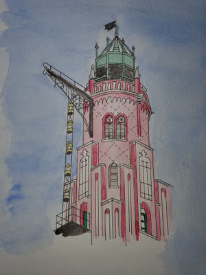 29.06.2020, Simon-Loschen-Leuchtturm, 17x24 cm