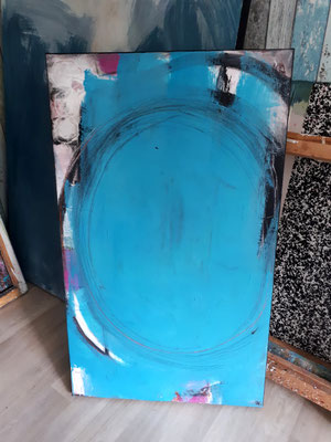 blaues Bild - Spieglein Spieglein an der Wand