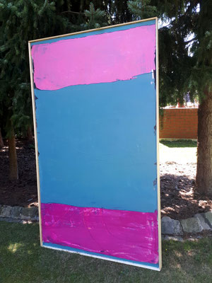 Gemälde petrol, rosa