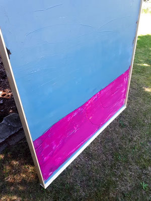 Bild blau rosa