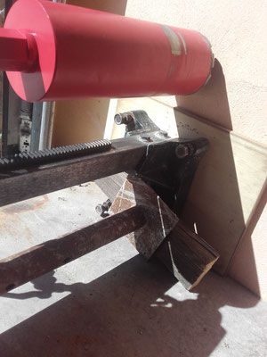 carottage d'un mur banché pour passage d'une ventilation