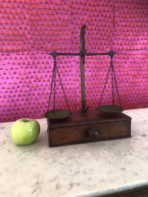 Australian cedar and brass scales   Circa 1870   $ 600