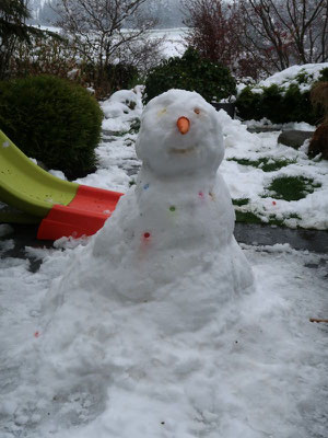 Es reicht sogar für einen Schneemann ;o))