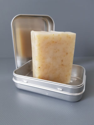 Seifendose, Seifenbox Aluminium, Seife, Naturseife, vegane Seife