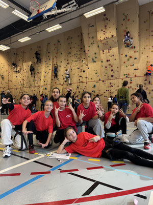 l'équipe féminine de l'AS Escalade du collège Risso
