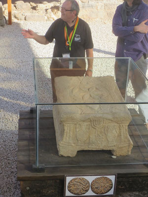 Magdala stone with Menorah