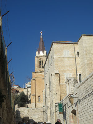 Heading toward Christ Church, Nazareth, the Anglican church founded in 1869