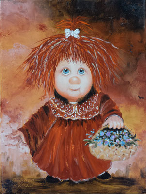 Schutzengel 2, Öl auf Leinwand 24 x 18 cm