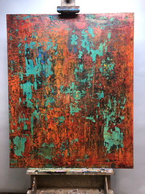"Future World" -Olieverf op Dibond- 110x90