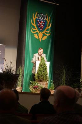 Prof. Ellenberger, der Präsident des LJV Hessen, bei seiner Ansprache