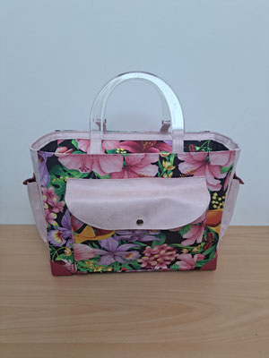 Le sac Dominique en tissu collection Timeless Treasure rose 129 €